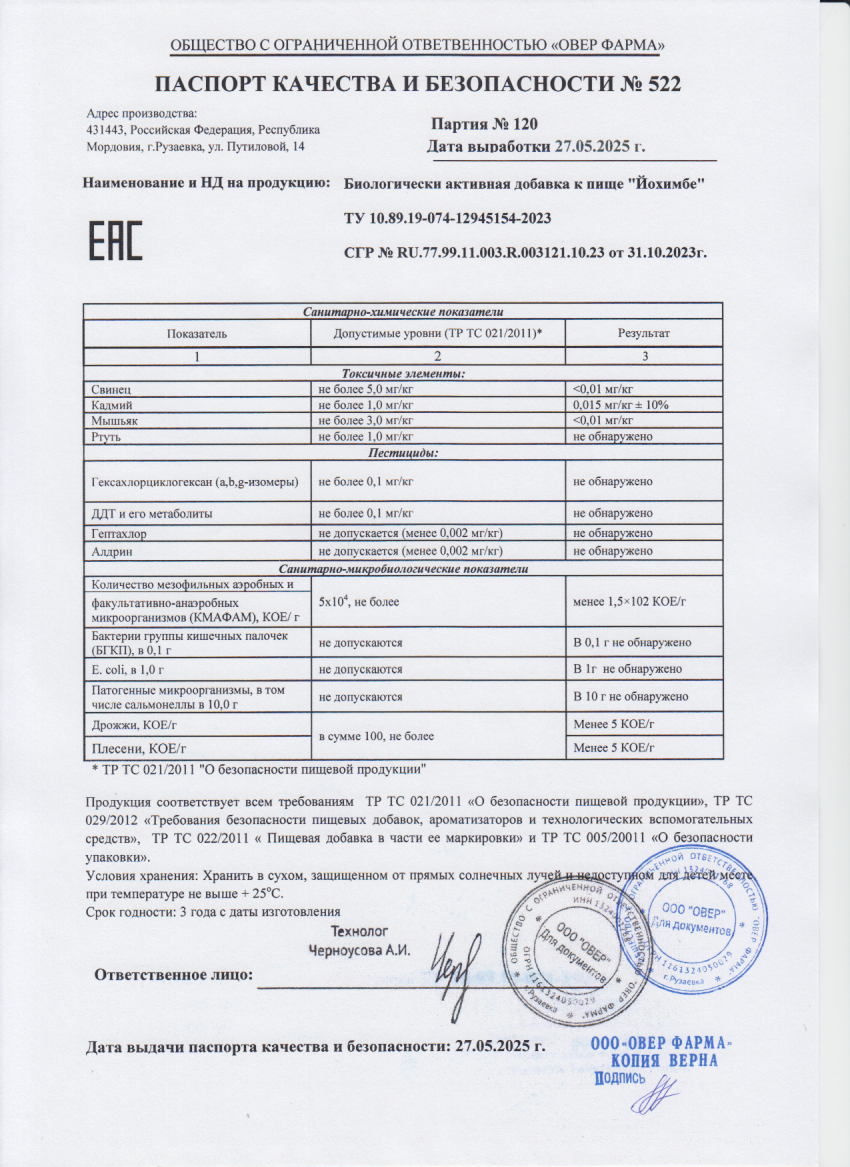 Паспорт №052025